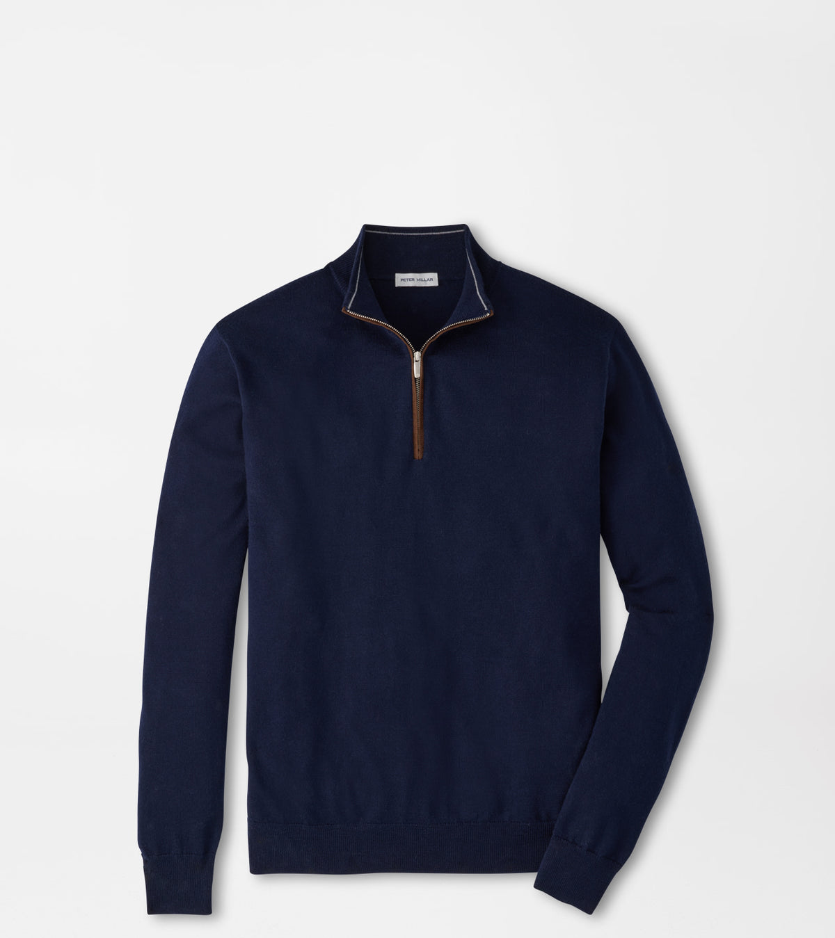PETER MILLAR AUTUMN CREST SUEDE TRIM QUARTER-ZIP