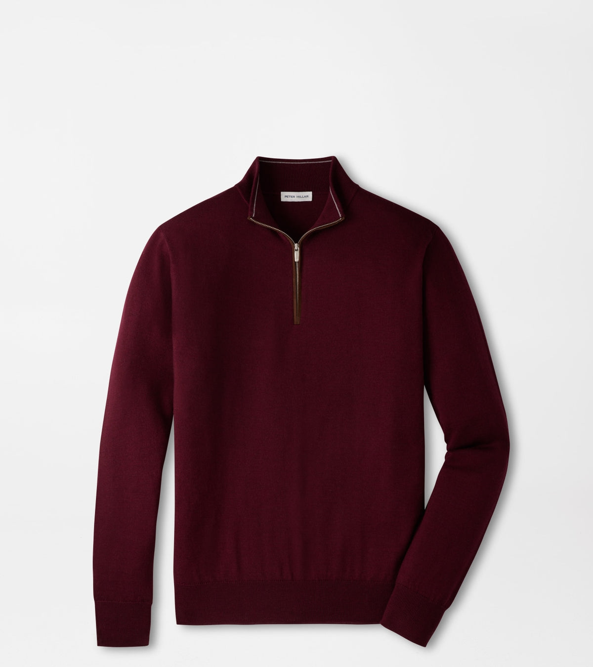 PETER MILLAR AUTUMN CREST SUEDE TRIM QUARTER-ZIP